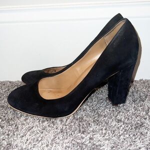 J. Crew Genuine Suede Block Heel Pumps Size 9